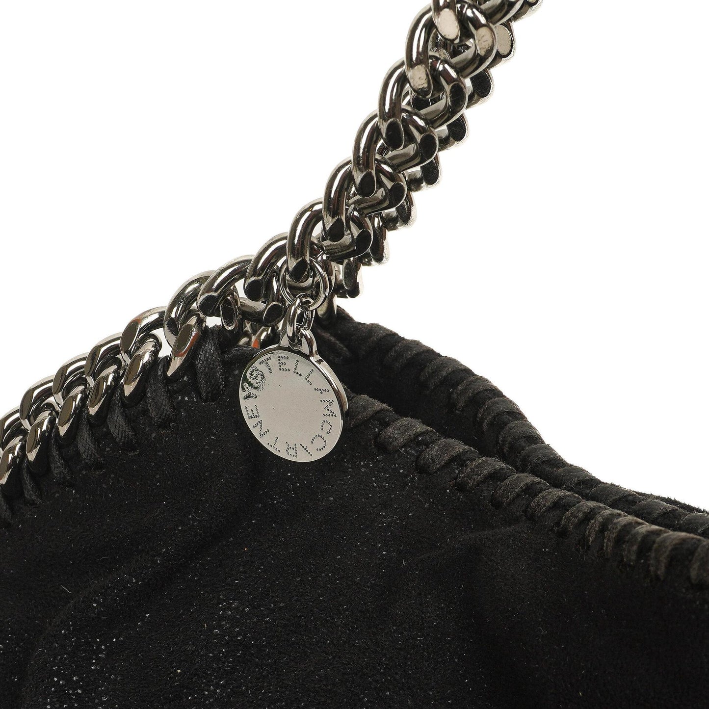 Stella McCartney Mini Tote Falabella Schwarze Vegane Shaggy Deer Fold Over Bag