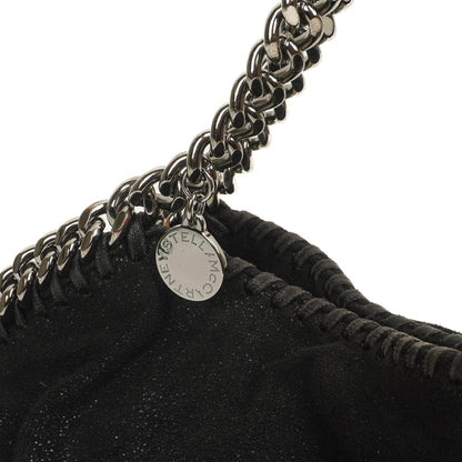 Stella McCartney Mini Tote Falabella Schwarze Vegane Shaggy Deer Fold Over Bag