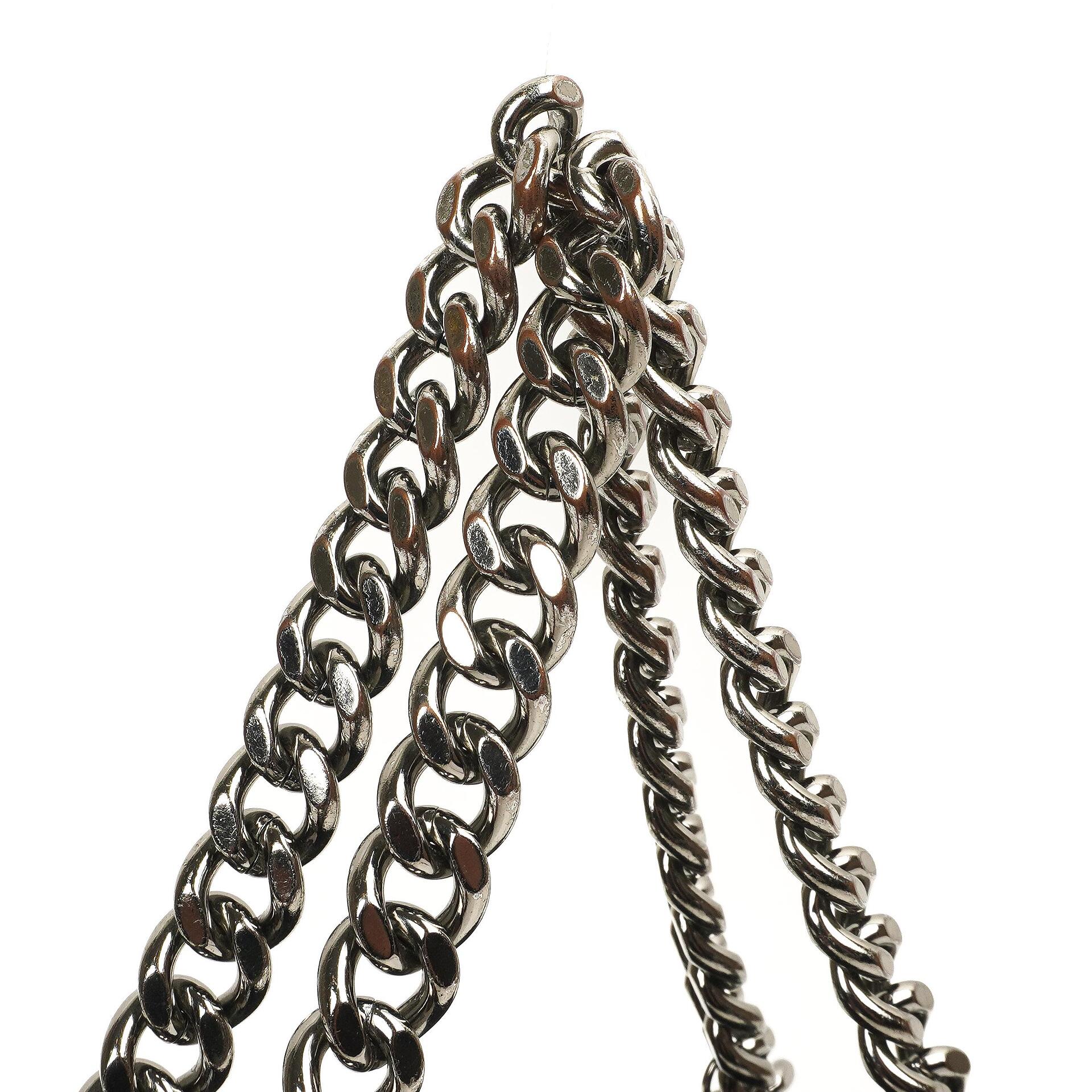 Stella McCartney Mini Tote Falabella Schwarze Vegane Shaggy Deer Fold Over Bag
