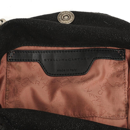 Stella McCartney Mini Tote Falabella Schwarze Vegane Shaggy Deer Fold Over Bag