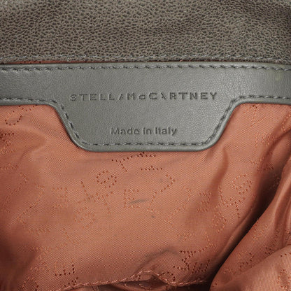 Stella McCartney Mini Tote Falabella Stahlgrau veganes Shaggy Deer Fold Over Tasche