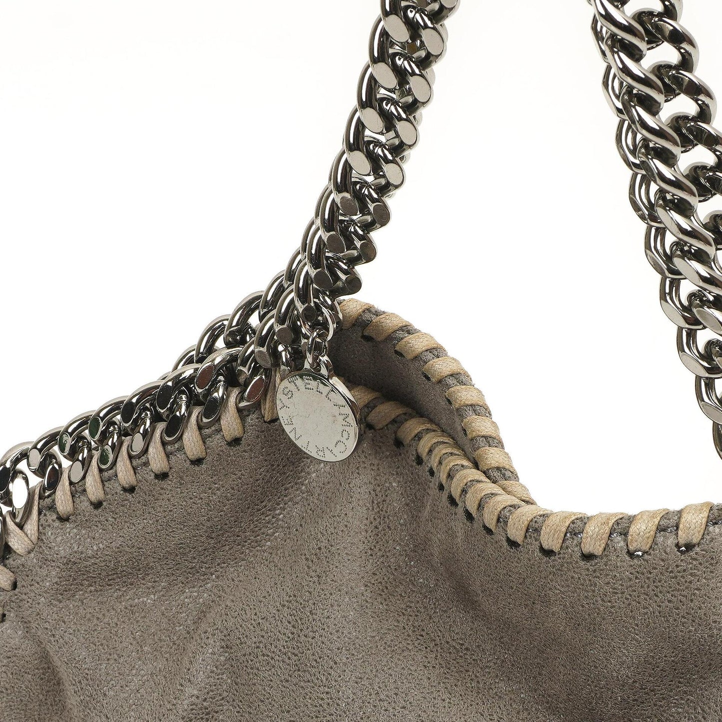 Stella McCartney Mini Tote Falabella Stahlgraue vegane Shaggy Deer Umhängetasche