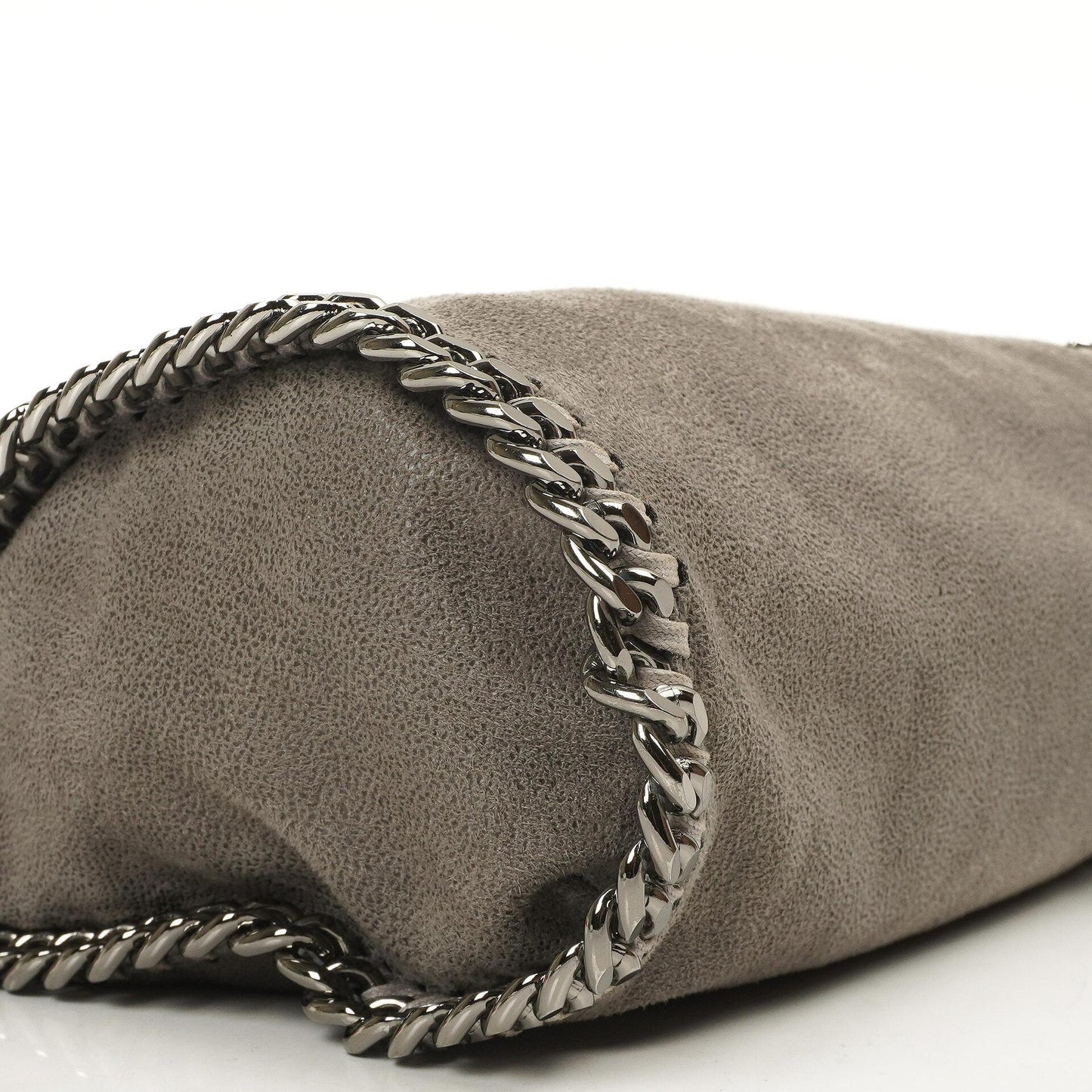 Stella McCartney Mini Tote Falabella Stahlgraue vegane Shaggy Deer Umhängetasche