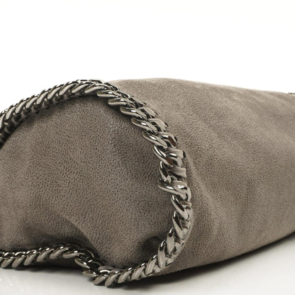 Stella McCartney Mini Tote Falabella Stahlgraue vegane Shaggy Deer Umhängetasche