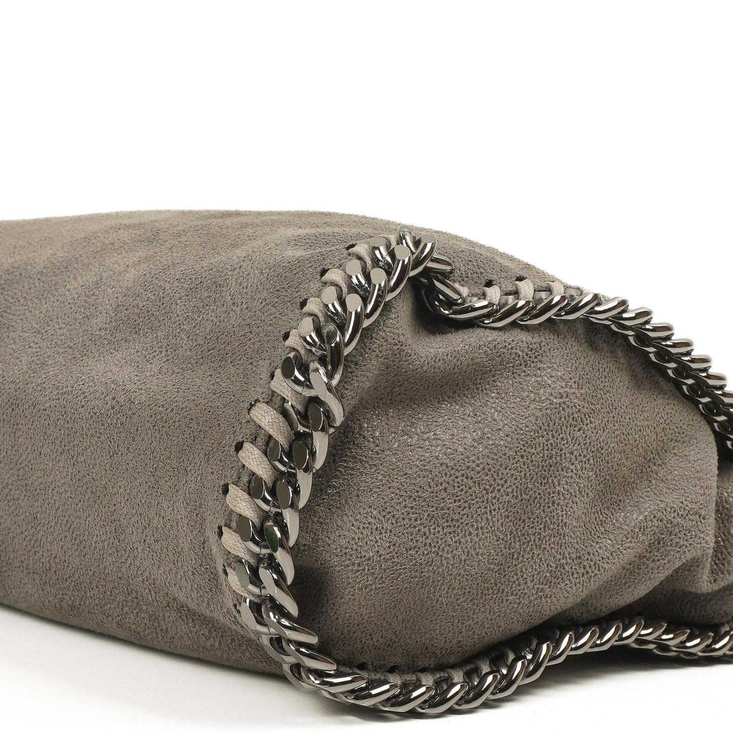 Stella McCartney Mini Tote Falabella Stahlgraue vegane Shaggy Deer Umhängetasche