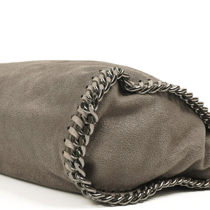 Stella McCartney Mini Tote Falabella Stahlgraue vegane Shaggy Deer Umhängetasche