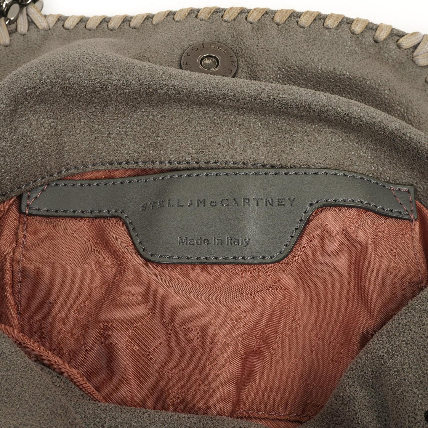 Stella McCartney Mini Tote Falabella Stahlgraue vegane Shaggy Deer Umhängetasche