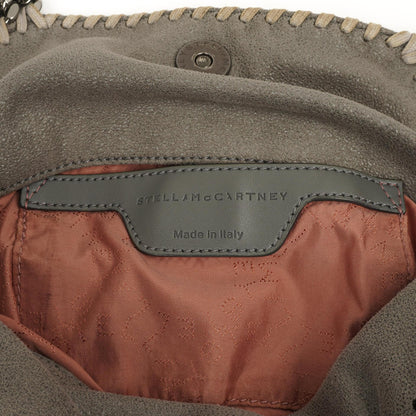Stella McCartney Mini Tote Falabella Stahlgraue vegane Shaggy Deer Umhängetasche