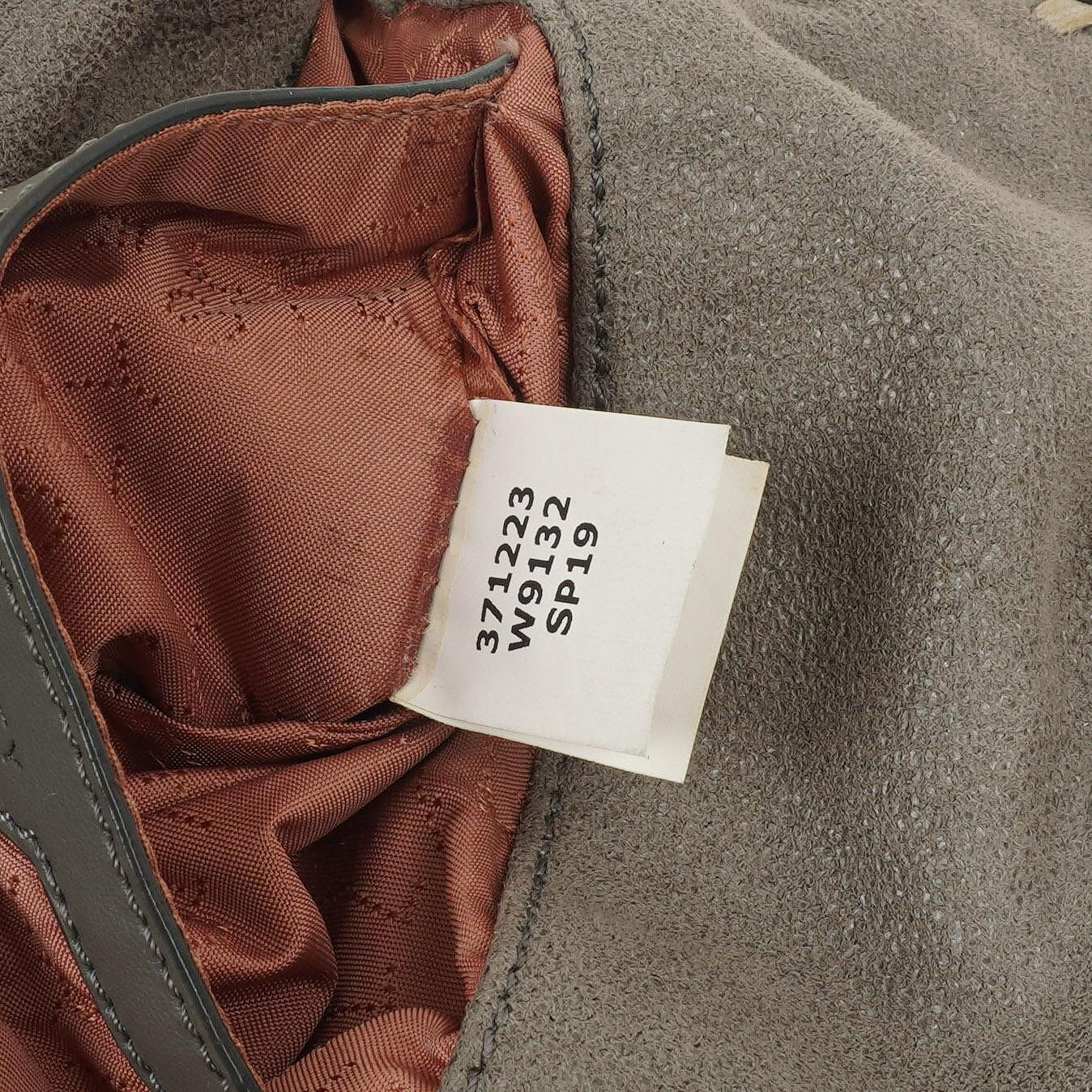 Stella McCartney Mini Tote Falabella Stahlgraue vegane Shaggy Deer Umhängetasche