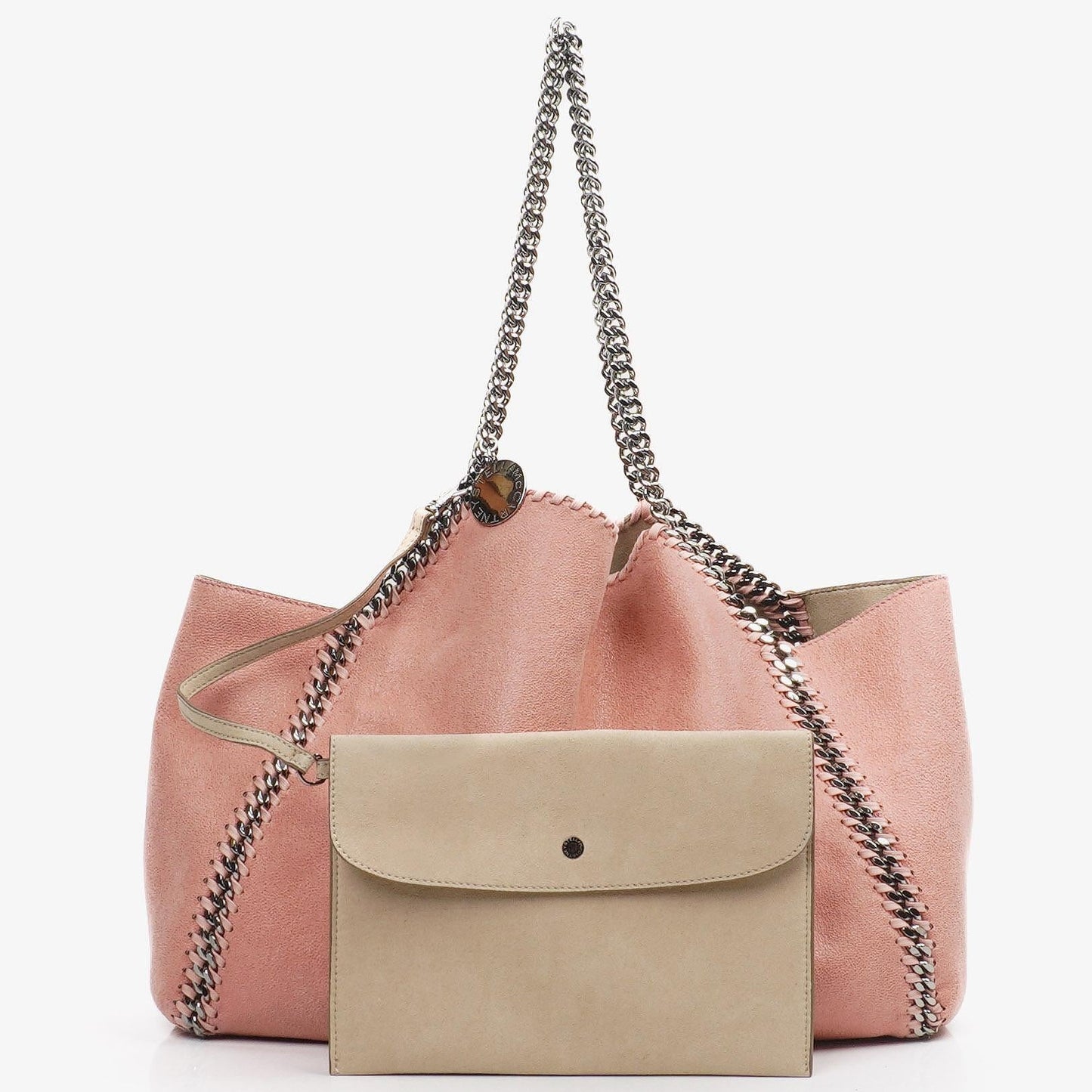 Stella McCartney Wendbare Falabella Tote Blush Pink Veganes Shaggy Deer