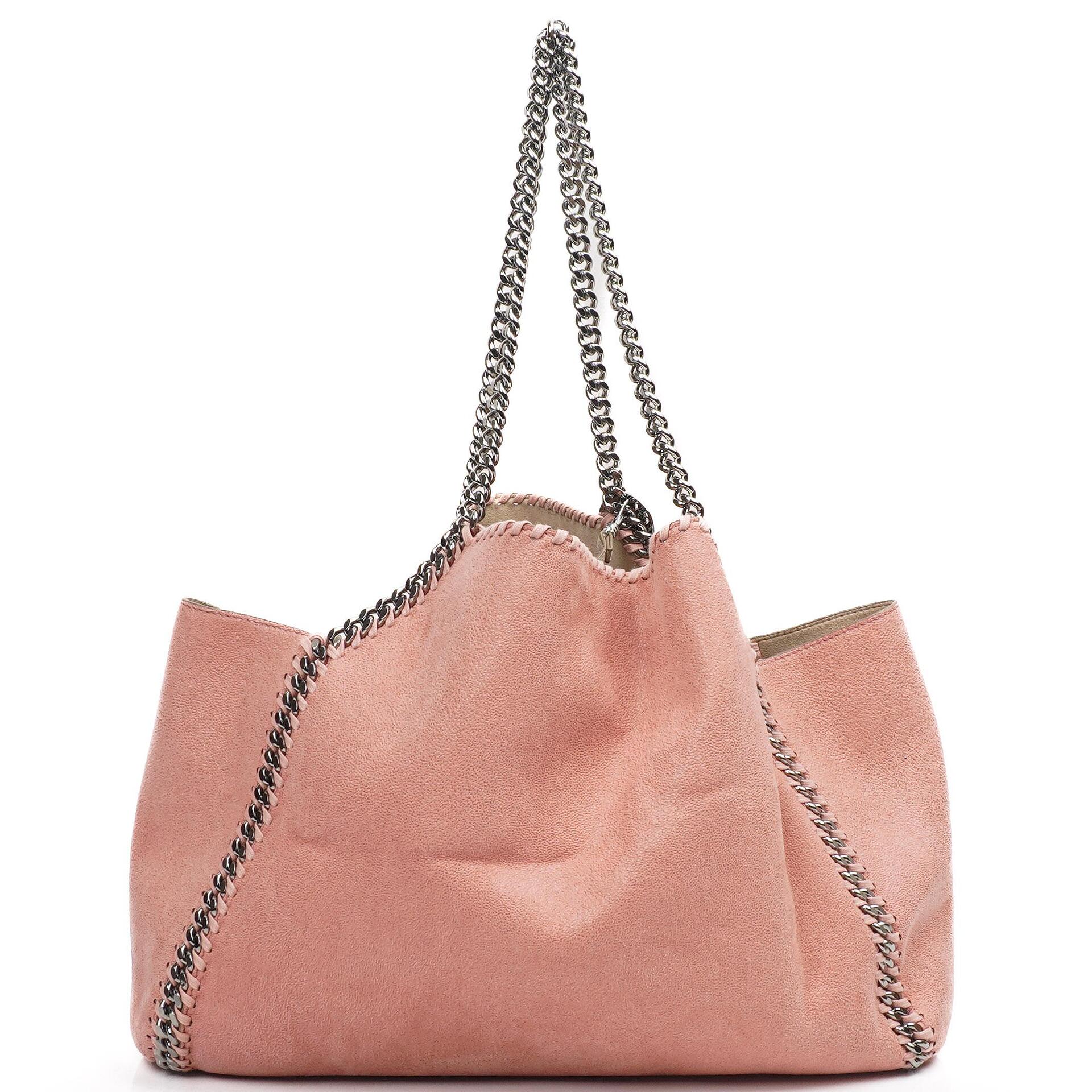 Stella McCartney Wendbare Falabella Tote Blush Pink Veganes Shaggy Deer