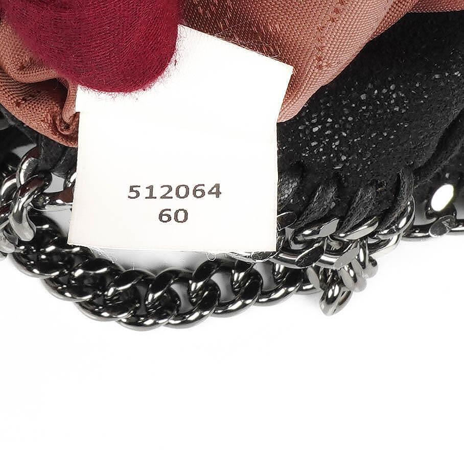 Stella McCartney Tiny Falabella schwarze vegane Shaggy Deer Tote Bag mit Nieten und Fransen