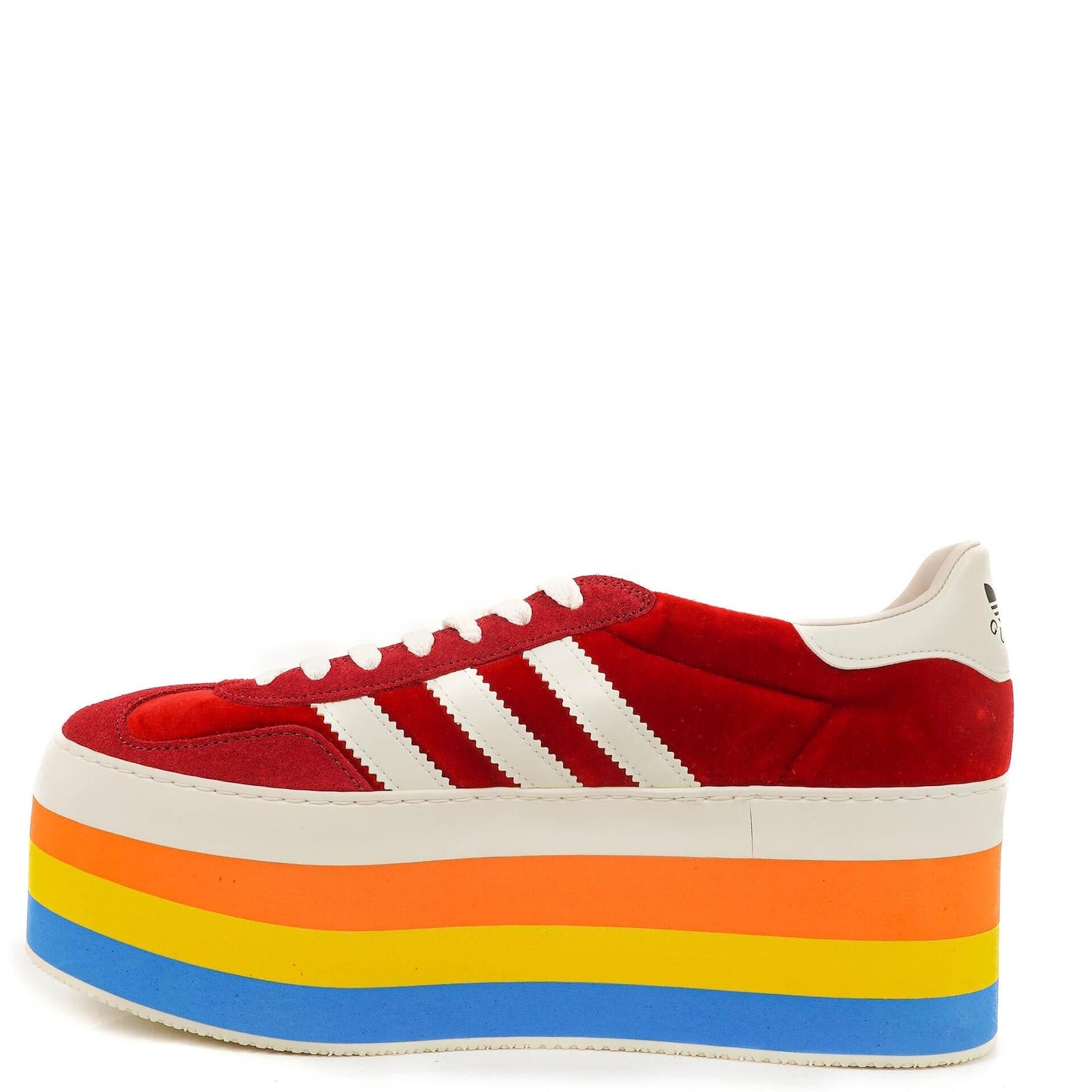The Gucci x Adidas Gazelle Plateau Rot