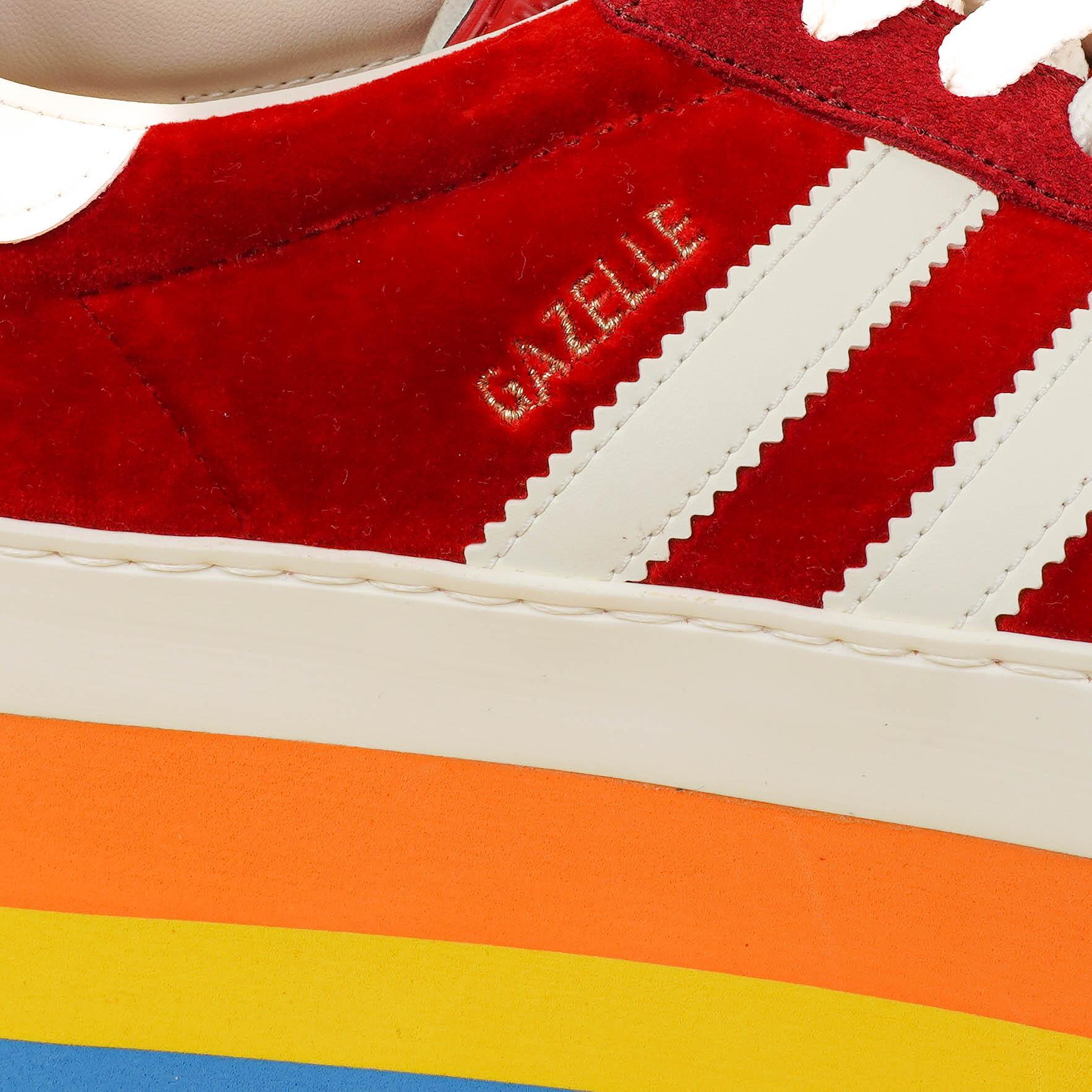 The Gucci x Adidas Gazelle Plateau Rot