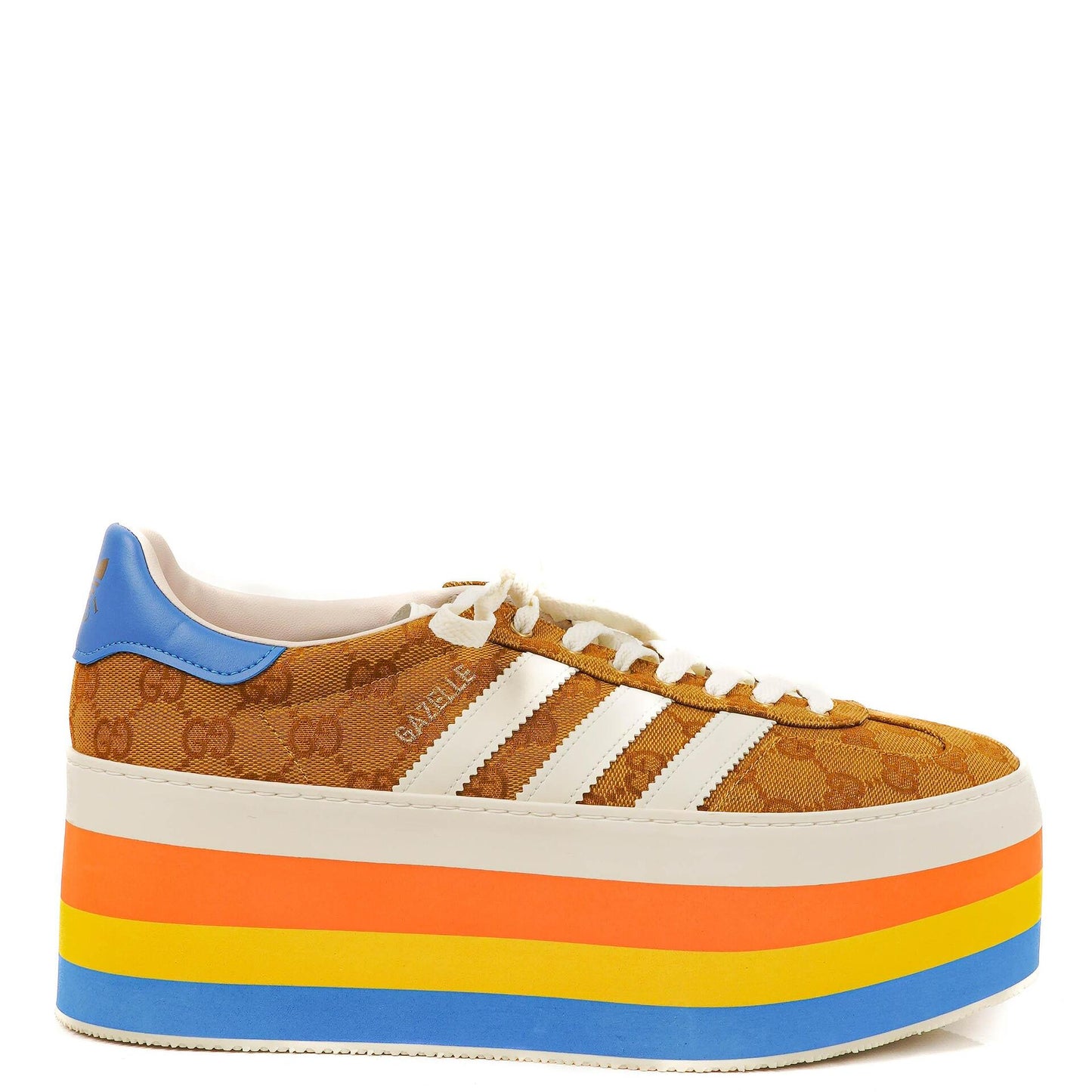 The Gucci x Adidas Jacquard Gestreifte Keilabsatz Sneaker