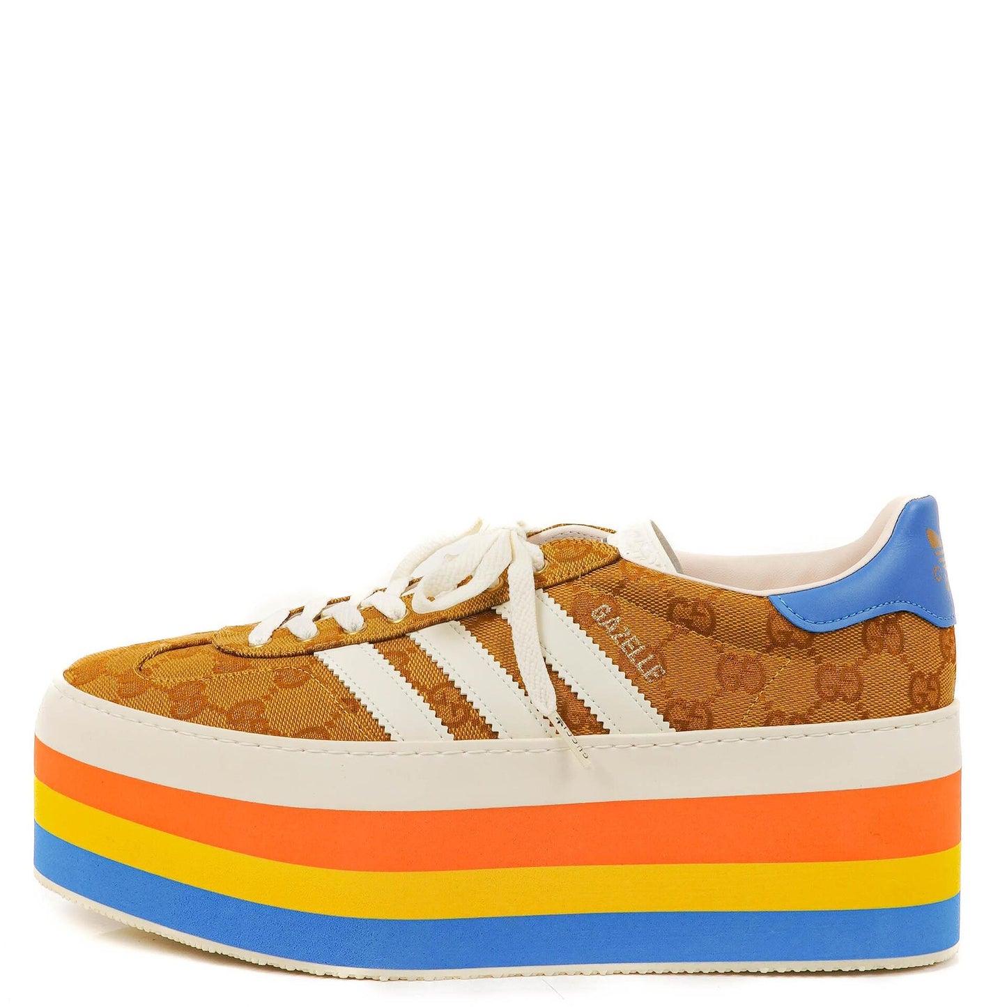 The Gucci x Adidas Jacquard Gestreifte Keilabsatz Sneaker