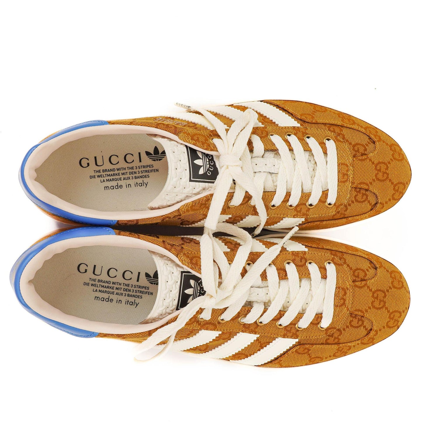 The Gucci x Adidas Jacquard Gestreifte Keilabsatz Sneaker
