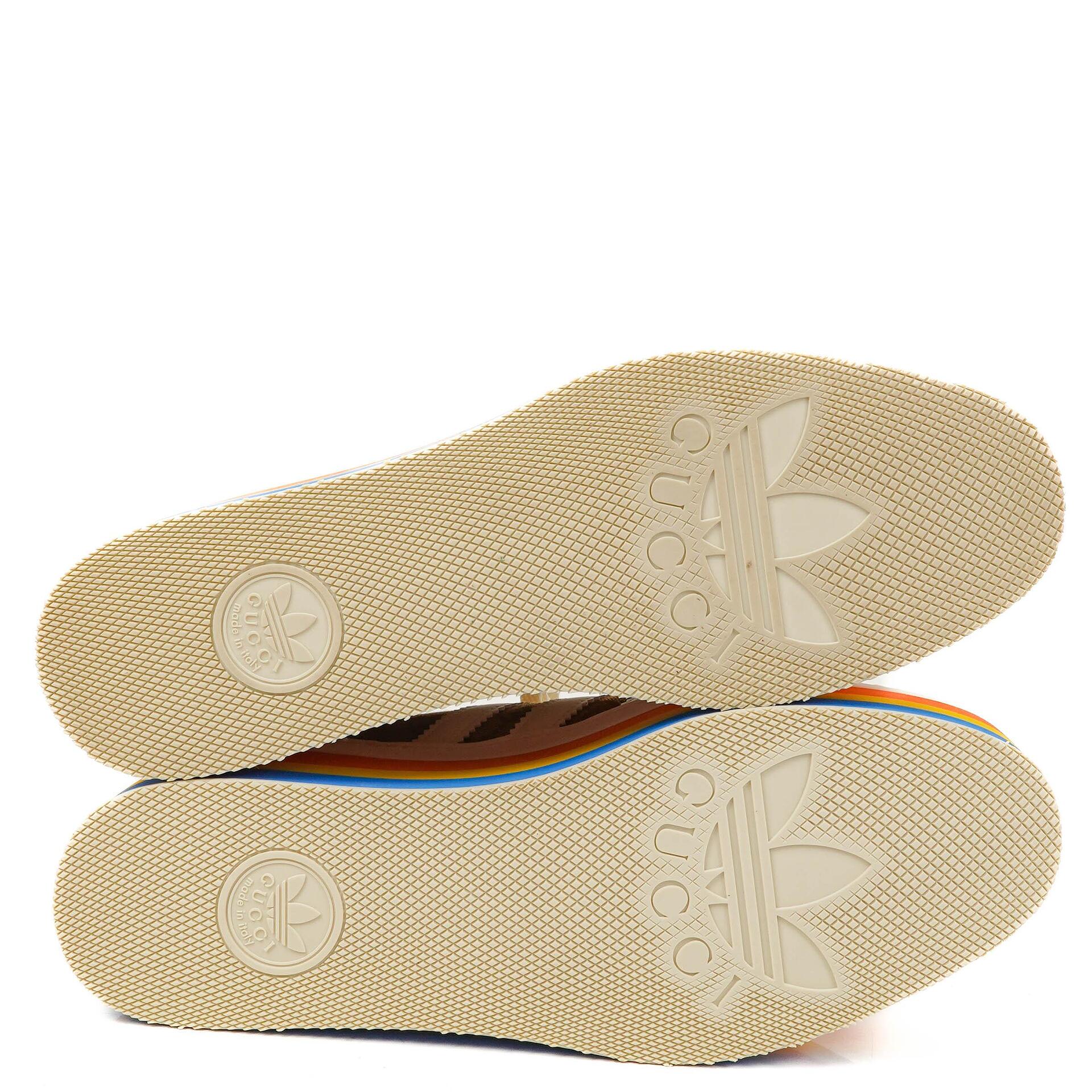 The Gucci x Adidas Jacquard Gestreifte Keilabsatz Sneaker