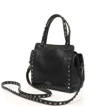 Valentino Garavani Mini Rockstud Leder Tote Bag Schwarz