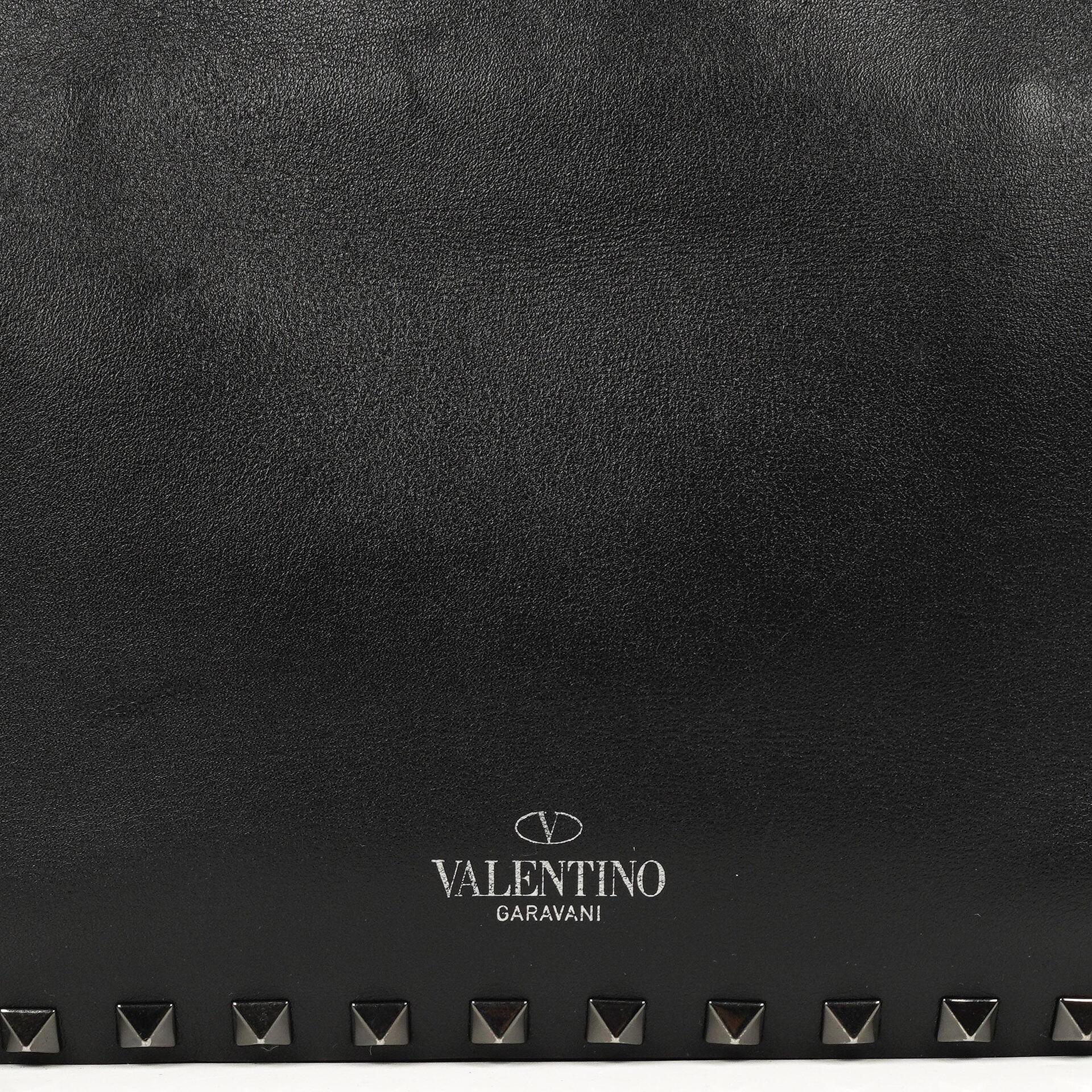 Valentino Garavani Mini Rockstud Leder Tote Bag Schwarz