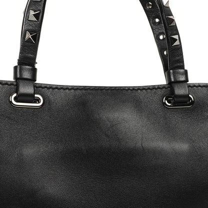 Valentino Garavani Mini Rockstud Leder Tote Bag Schwarz