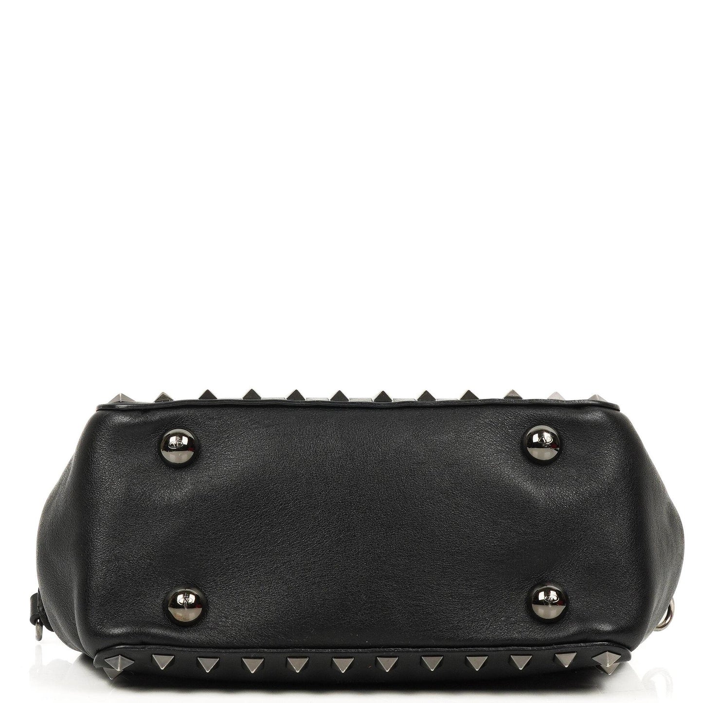 Valentino Garavani Mini Rockstud Leder Tote Bag Schwarz