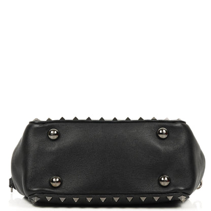 Valentino Garavani Mini Rockstud Leder Tote Bag Schwarz