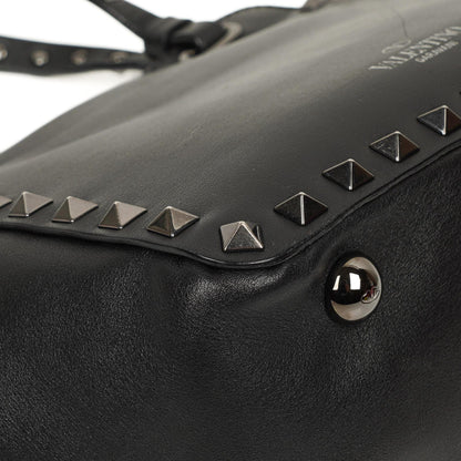 Valentino Garavani Mini Rockstud Leder Tote Bag Schwarz
