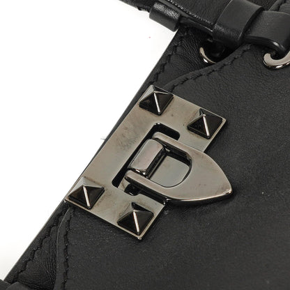 Valentino Garavani Mini Rockstud Leder Tote Bag Schwarz