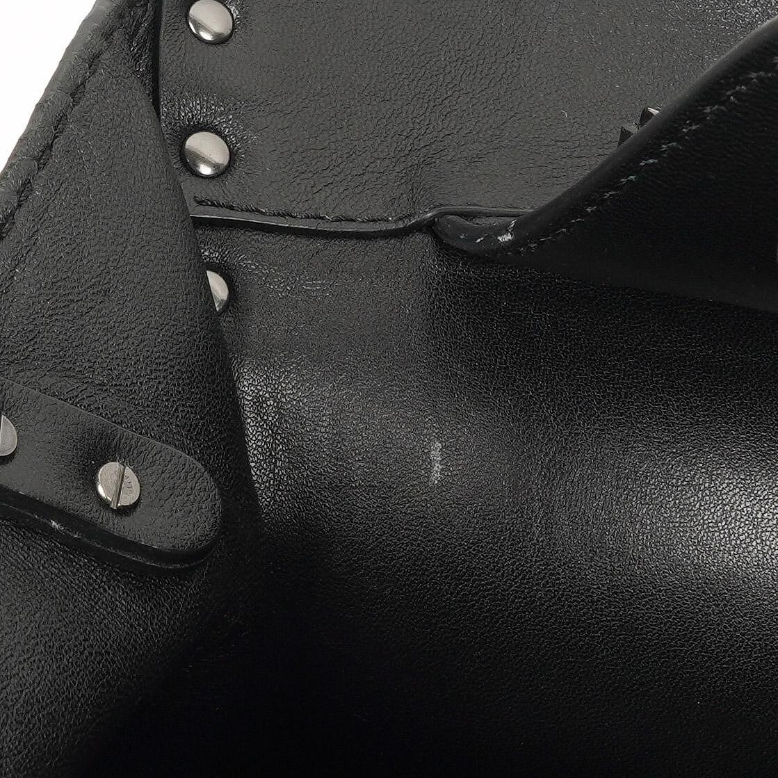 Valentino Garavani Mini Rockstud Leder Tote Bag Schwarz