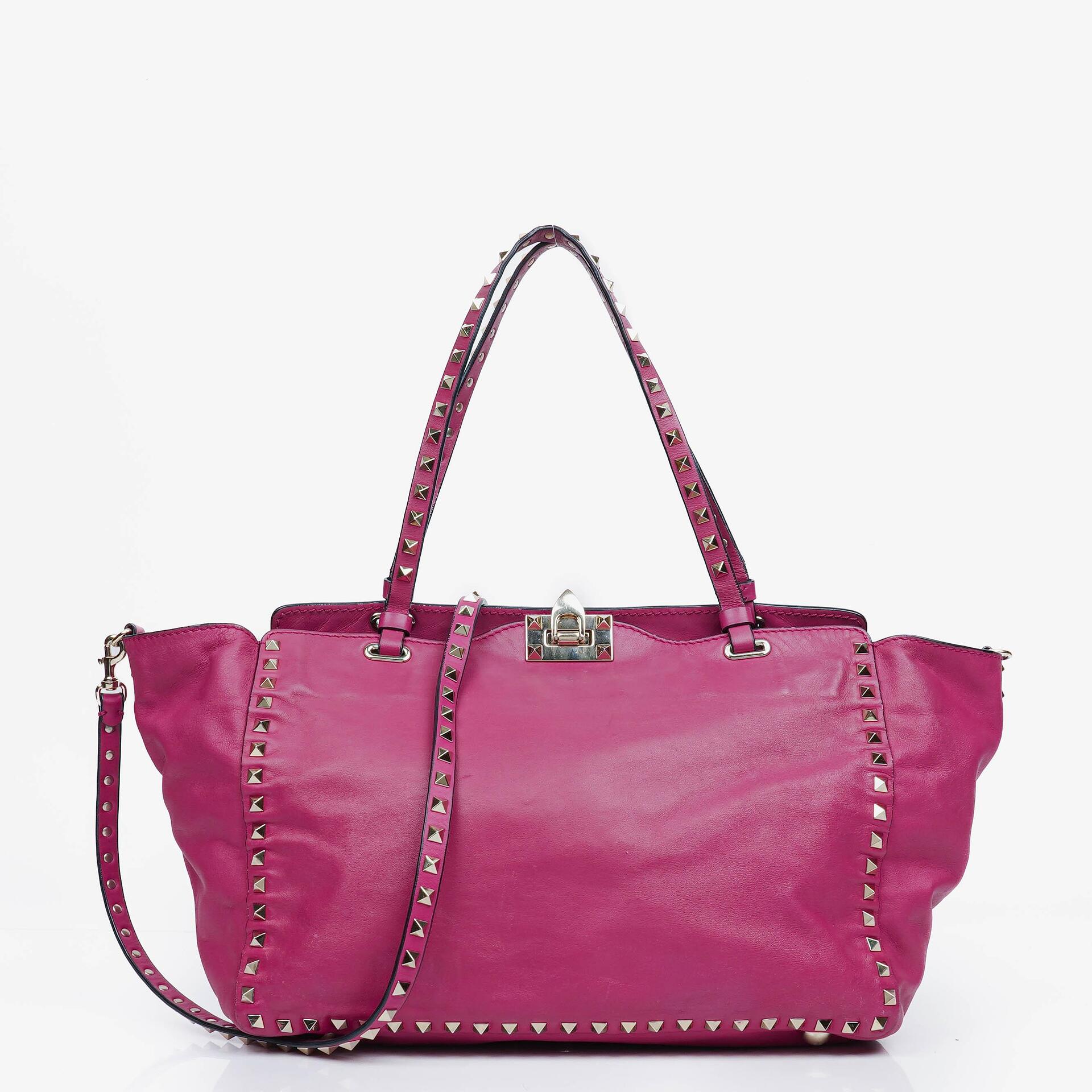 Valentino Garavani Medium Rockstud Tote Bag in Pink