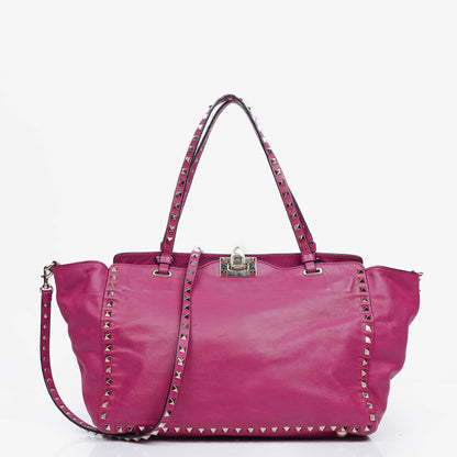 Valentino Garavani Medium Rockstud Tote Bag in Pink