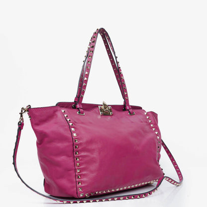 Valentino Garavani Medium Rockstud Tote Bag in Pink
