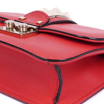 Valentino Garavani Glam Lock Rockstud Mini Klappentasche aus pinkem Vitello