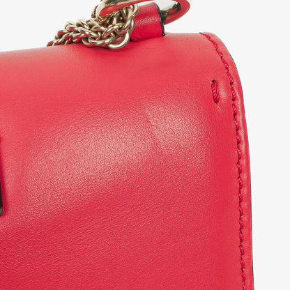 Valentino Garavani Glam Lock Rockstud Mini Klappentasche aus pinkem Vitello
