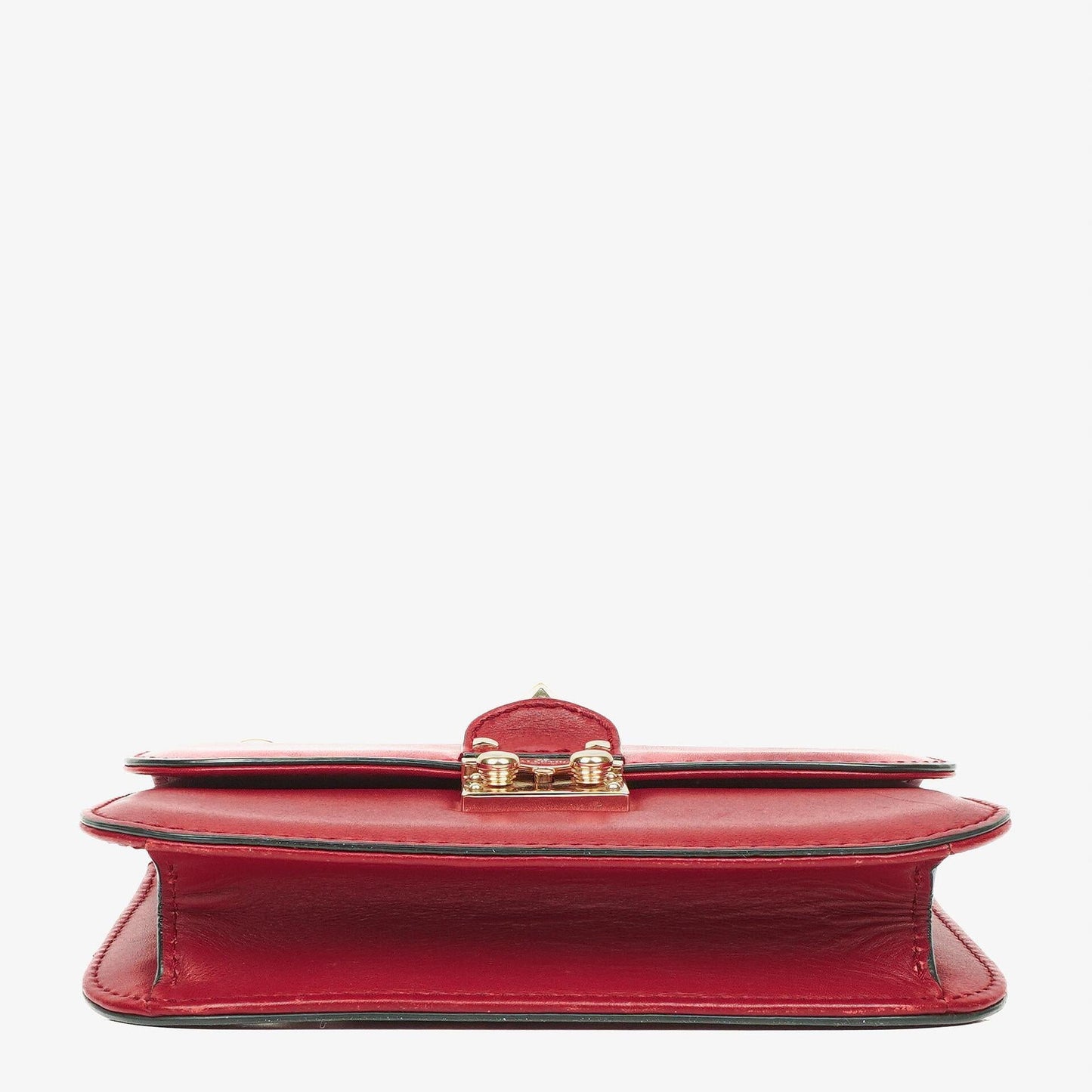 Valentino Garavani Glam Lock Rockstud Mini Klappentasche in Rot