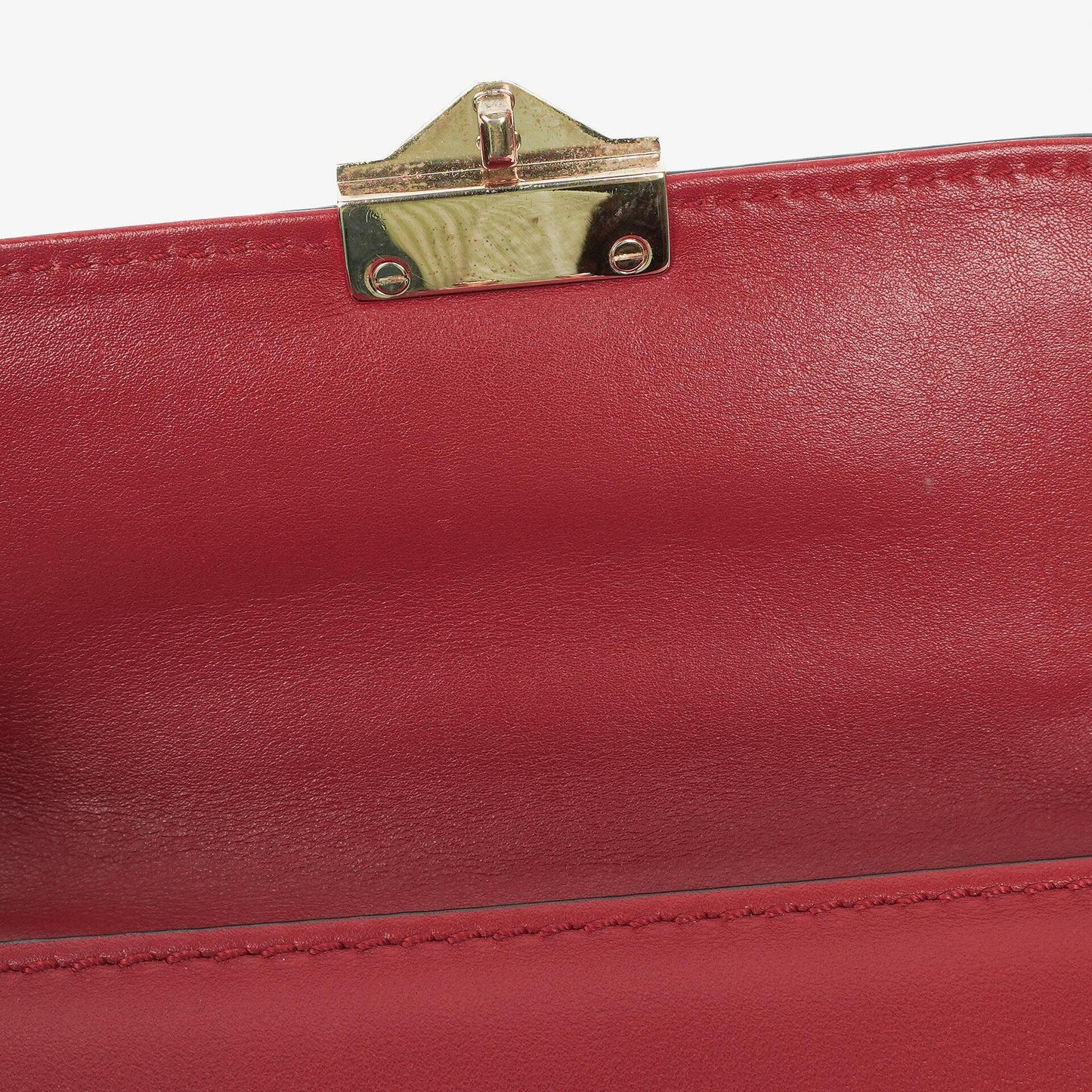 Valentino Garavani Glam Lock Rockstud Mini Klappentasche in Rot