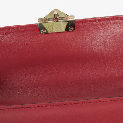 Valentino Garavani Glam Lock Rockstud Mini Klappentasche in Rot
