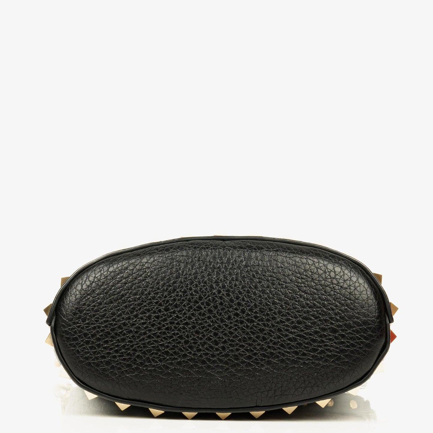 Valentino Garavani Rockstud Mini Tote Bag aus schwarzem Leder