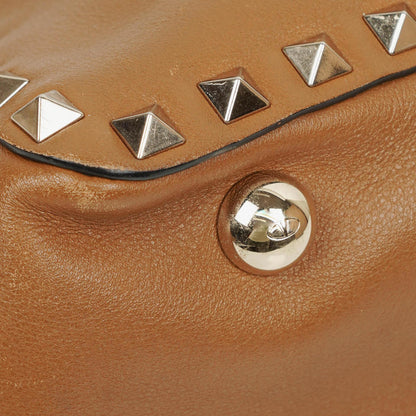 Valentino Garavani Kleine Rockstud Tote Bag aus braunem Kalbsleder