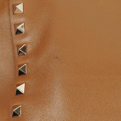Valentino Garavani Kleine Rockstud Tote Bag aus braunem Kalbsleder