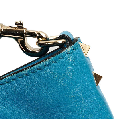 Valentino Garavani Kleine Rockstud Vitello Papagei Blau Tote Tasche