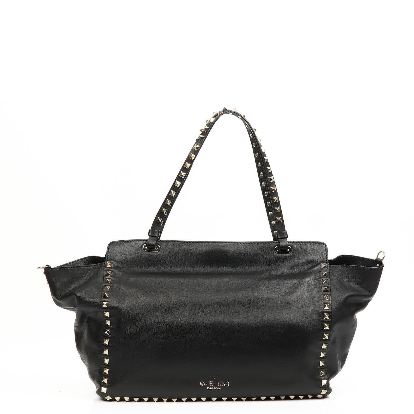 Valentino Garavani Vitello Rockstud Schwarze Tote Tasche