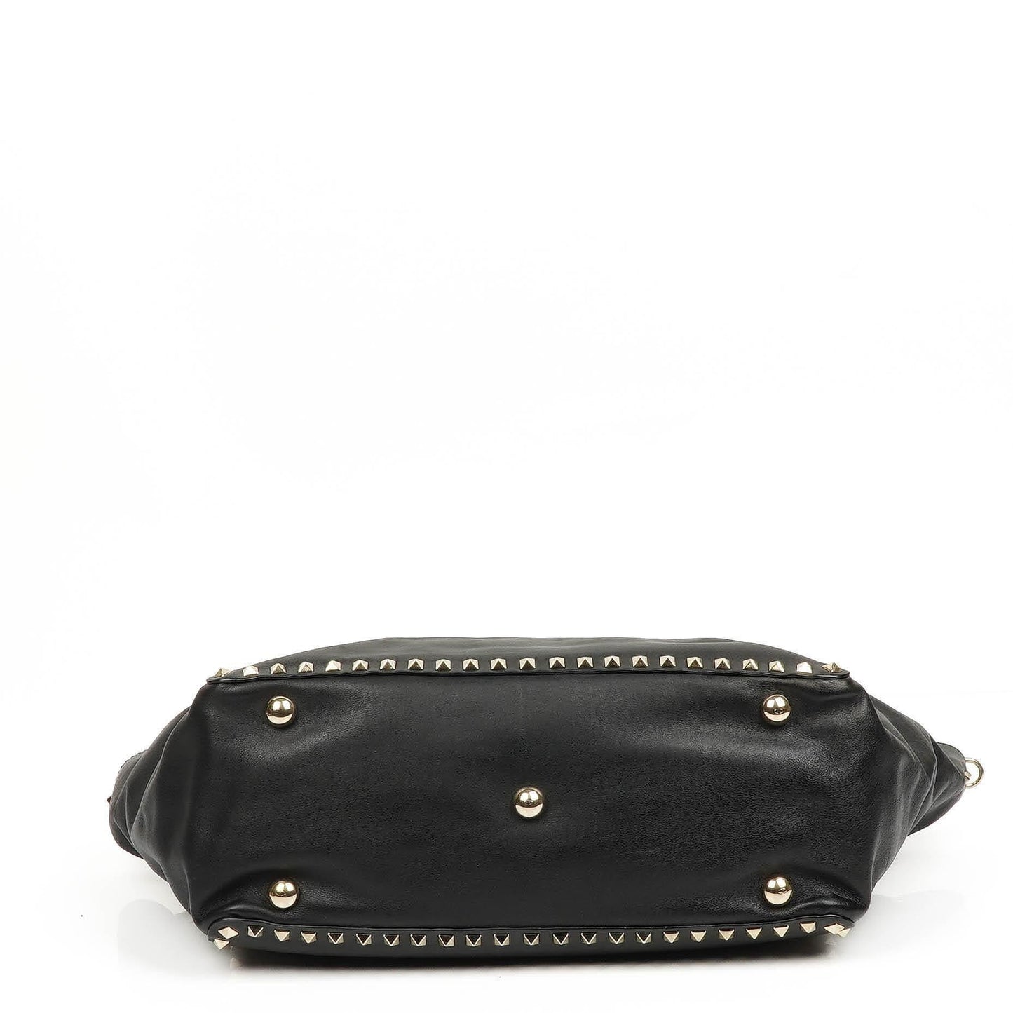 Valentino Garavani Vitello Rockstud Schwarze Tote Tasche
