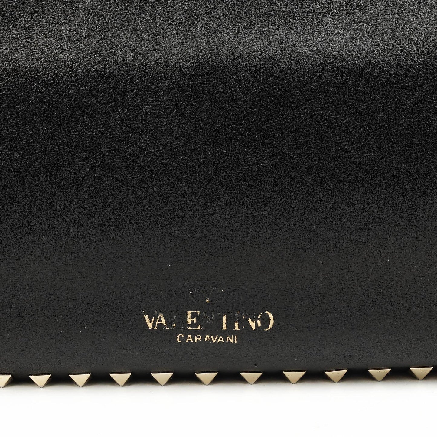 Valentino Garavani Vitello Rockstud Schwarze Tote Tasche
