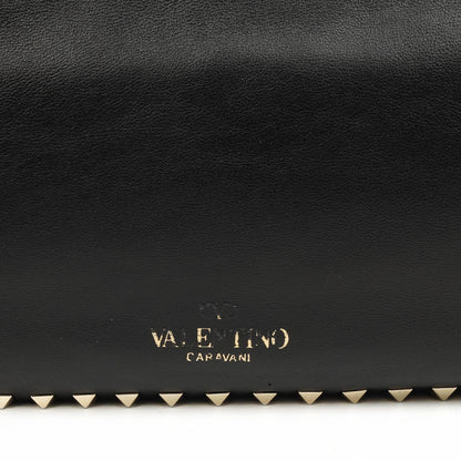 Valentino Garavani Vitello Rockstud Schwarze Tote Tasche
