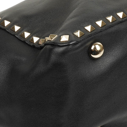 Valentino Garavani Vitello Rockstud Schwarze Tote Tasche
