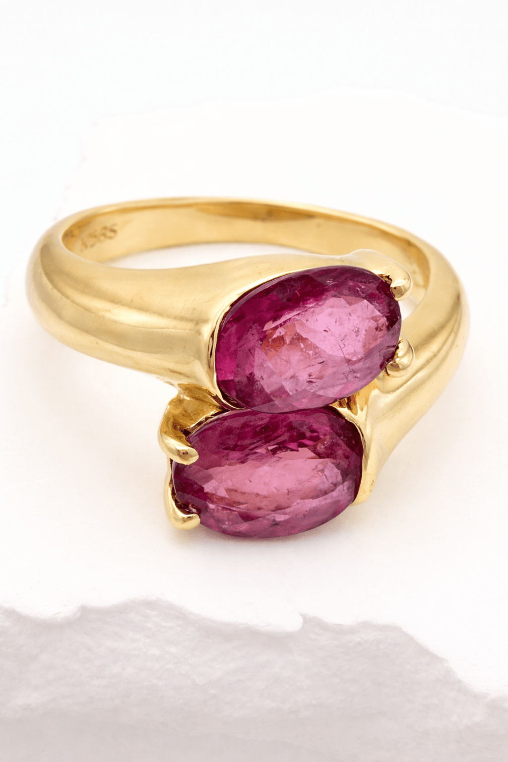 Vintage 14 Karat Goldring mit Pink Turmalin - Laminimas e.K