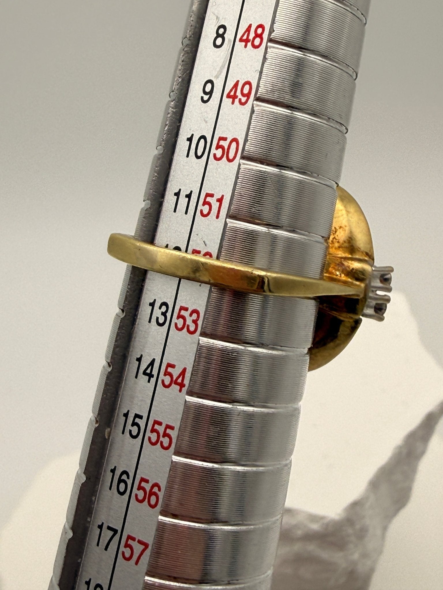 Vintage Cameo Ring 14k Gold mit Diamanten – Blaue Achat Gemme - Laminimas e.K