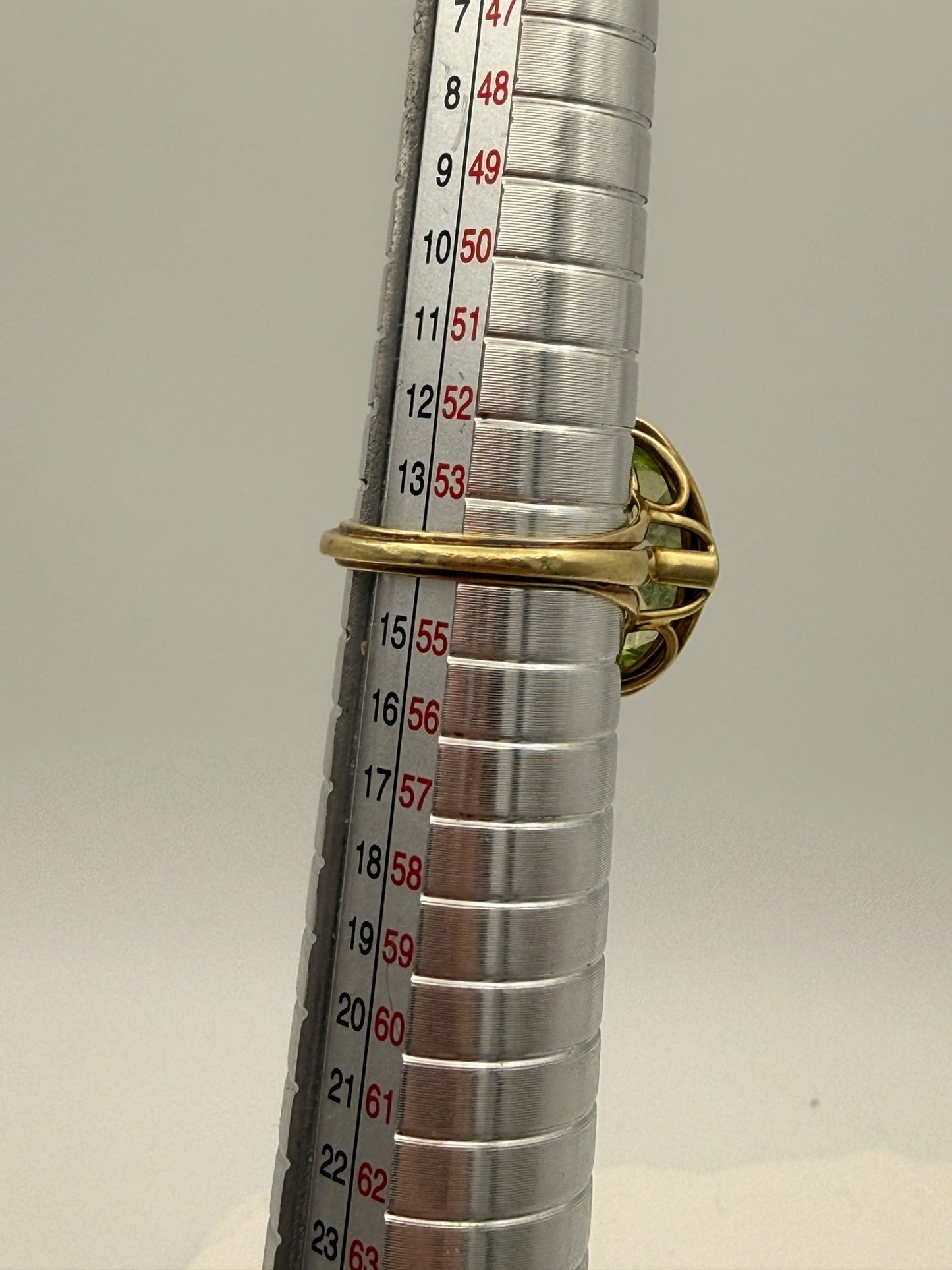 Vintage Statement Ring 14 Karat Gelbgold 585 Peridot - Laminimas e.K